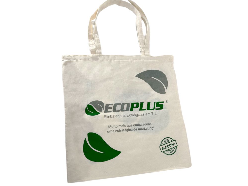 Ecobag personalizada em algodão com identidade visual da empresa, exemplo de Ativação de marca em eventos para fortalecer reconhecimento e presença da marca.